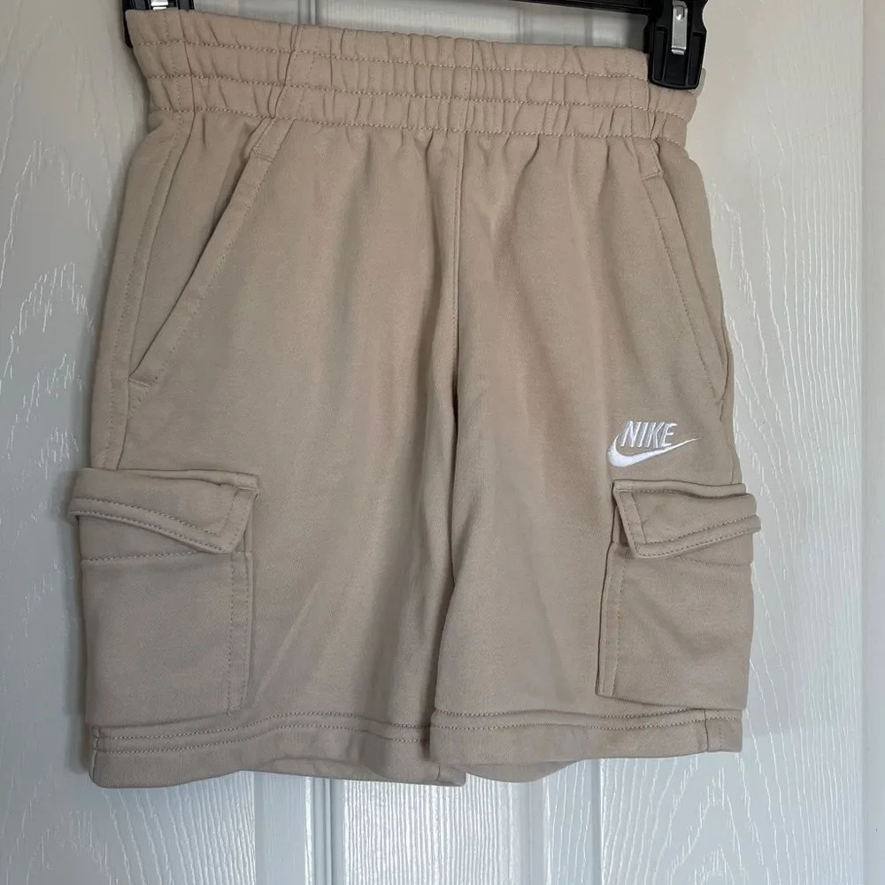 Nike khaki cargo shorts (s)  and short sleeve t shirt (NWT M)